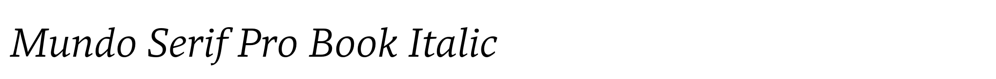 Mundo Serif Pro Book Italic image
